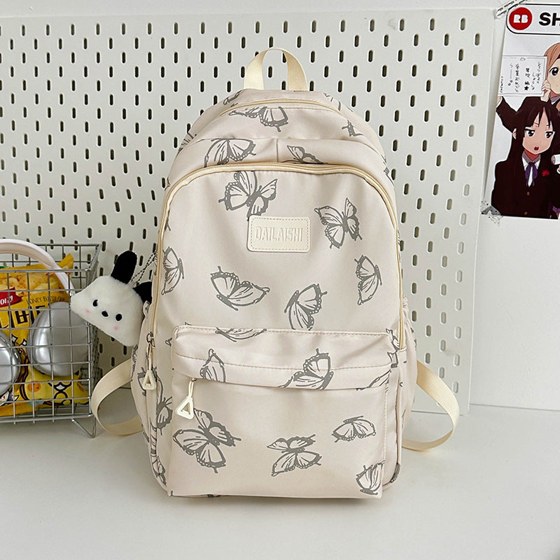 Style Butterfly Female Junior High Large Backpacks