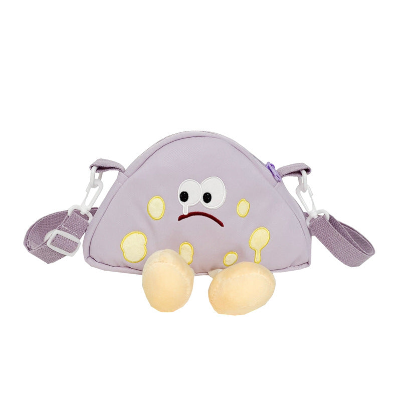 Cheese One Cute Cartoon Canvas Triangle Crossbody Bags