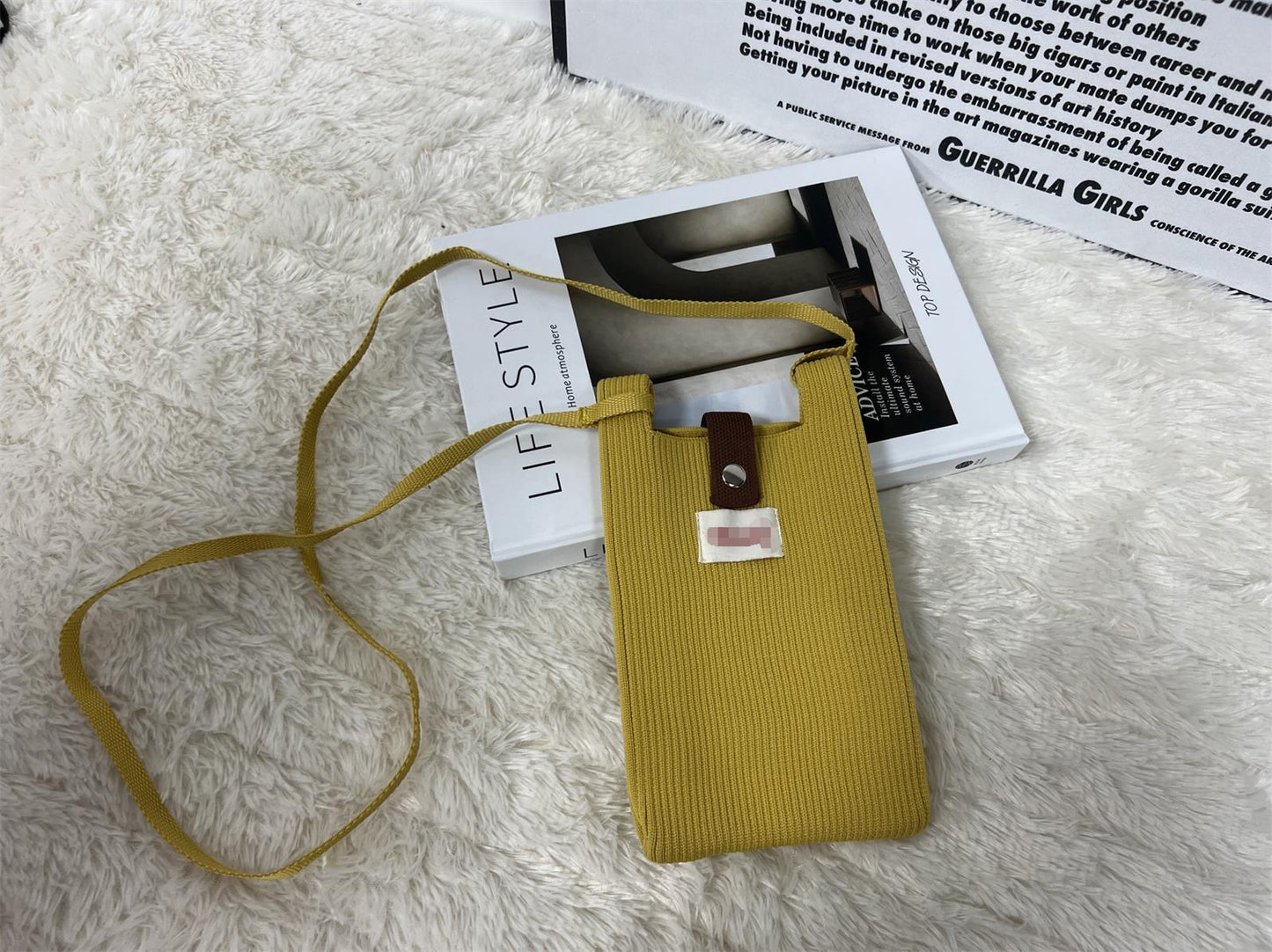 Spring Solid Color Cell Vertical Mini Simple Change Phone Bags