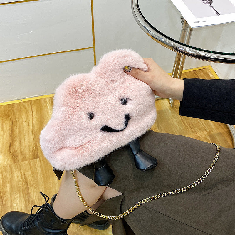 Women's Cloud Fur Niche Korean Style One Crossbody Bags
