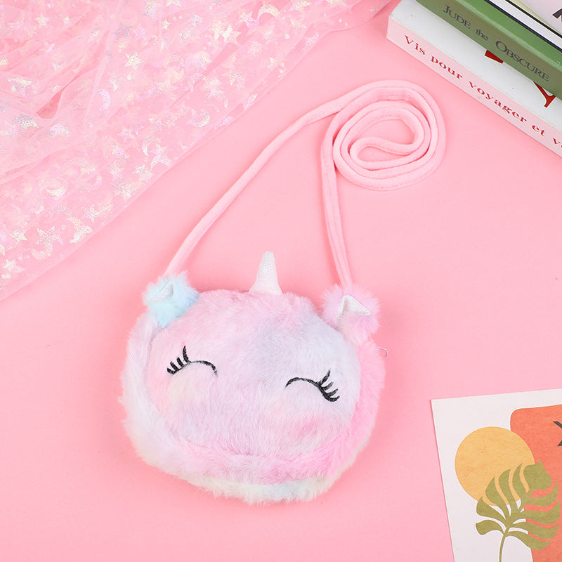 Cute Wild Cartoon Plush Female Change Crossbody Bags