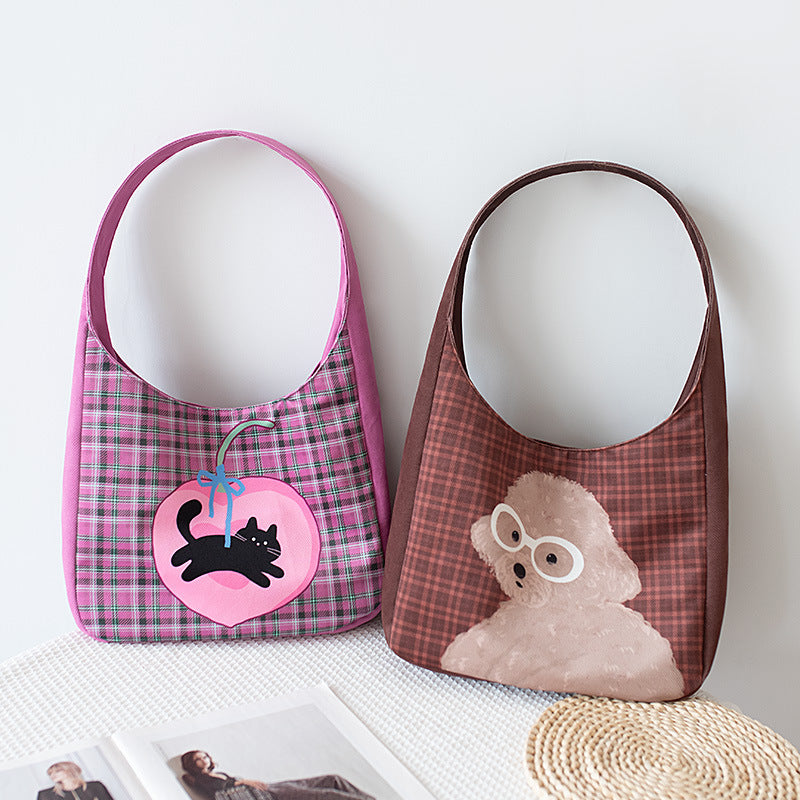 Women's Niche Leopard Print Large Capacity Cloth Bags