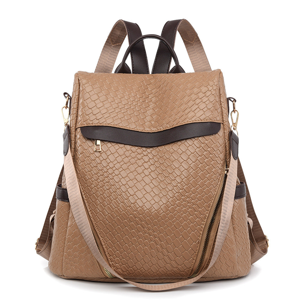 Women's Soft Leather Large Capacity Retro Fashion Backpacks