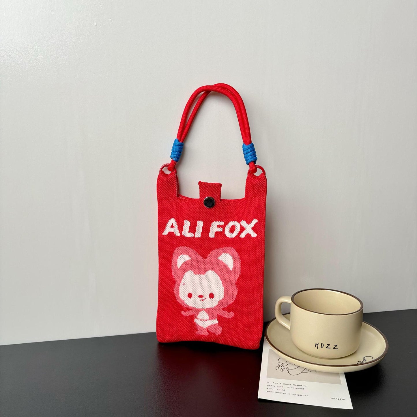 High-grade Mobile Cartoon Knitted Dopamine Color Phone Bags