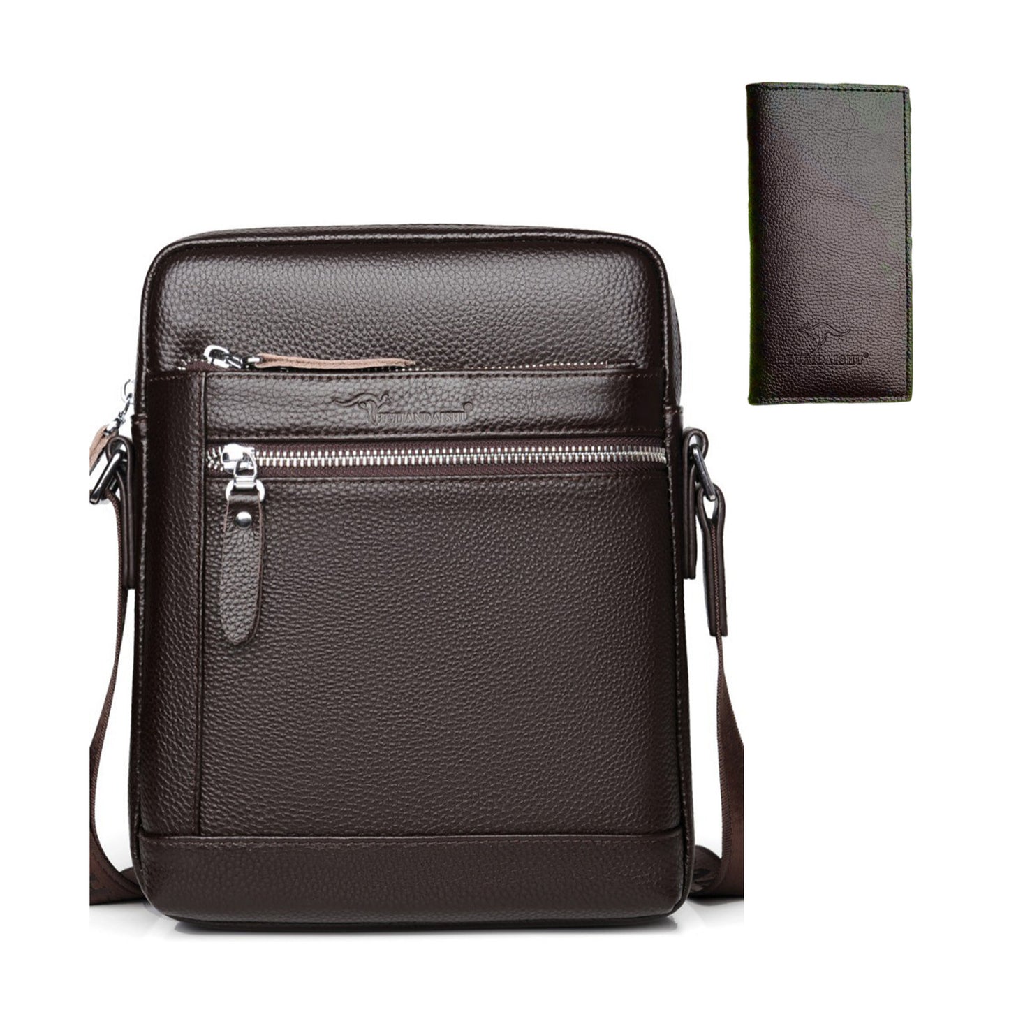 Men's Leather High-grade Vertical Commuter First Layer Men's Shoulder Bags