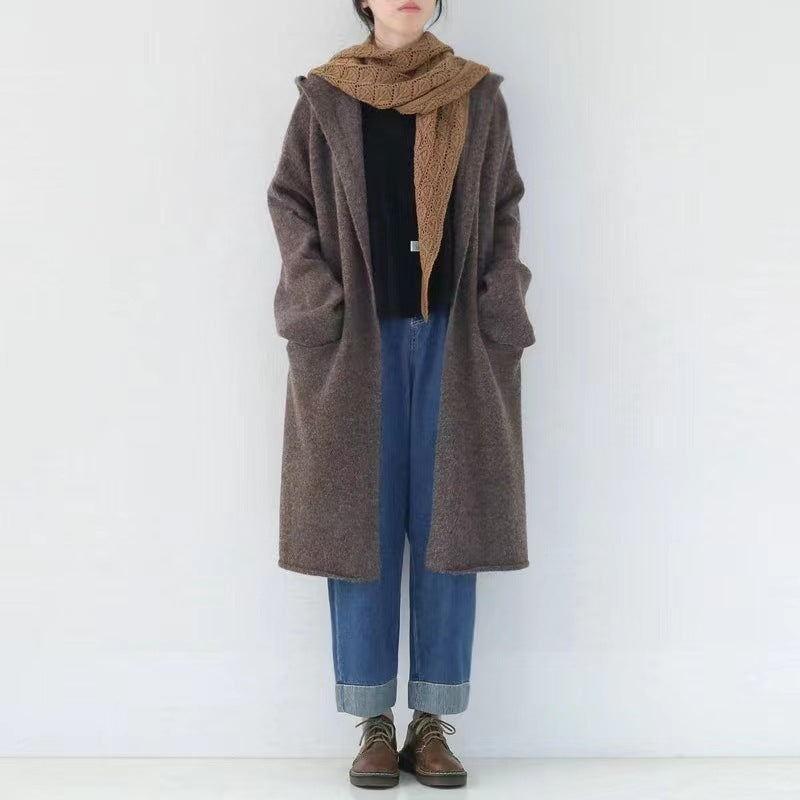 Women's Korean Idle Style Gentle Knitted Long Sweaters