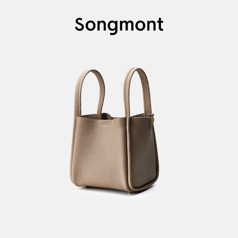 Vegetable Basket Series Genuine Leather Large Capacity Shoulder Bags