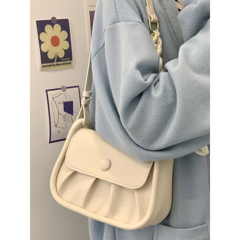 Women's Fashionable Design Textured Pleated Underarm Backpacks