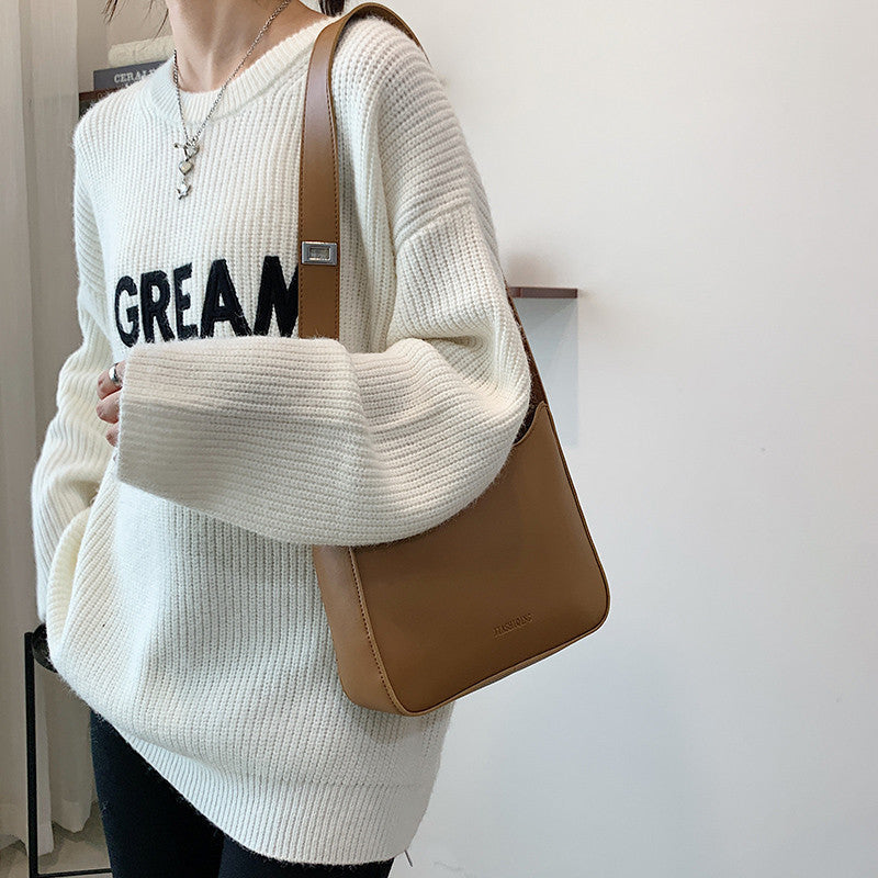 Women's Autumn Style High-grade Retro Minimalist Underarm Bags