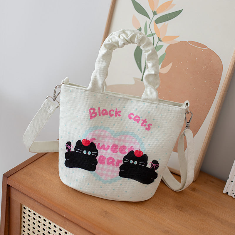Women's Cute Niche Style Hand Carrying Cloth Crossbody Bags