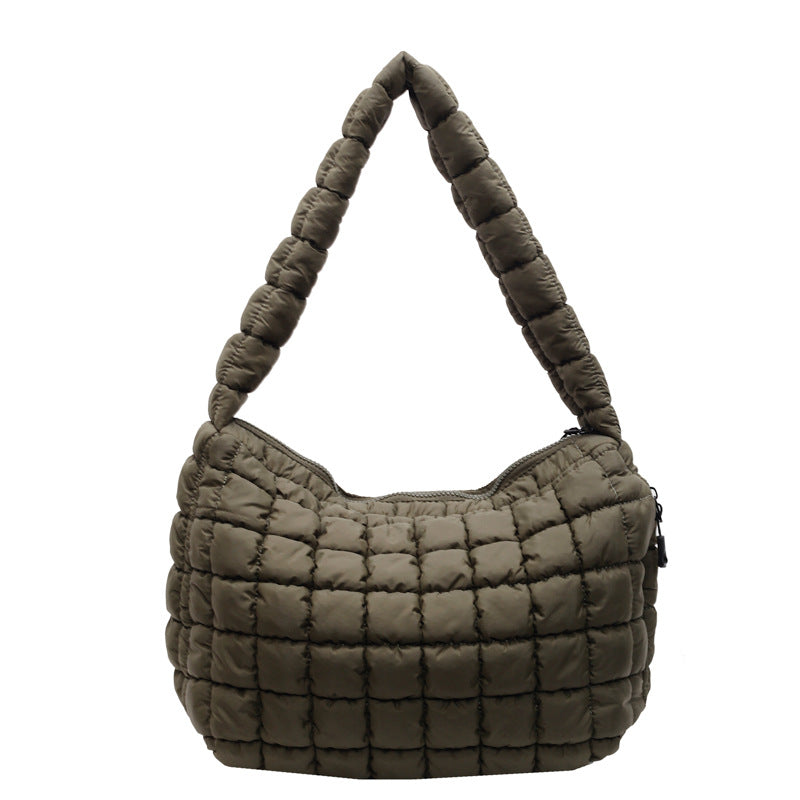 Women's Simple Rhombus Clothes Fashion Retro Large Tote Bags