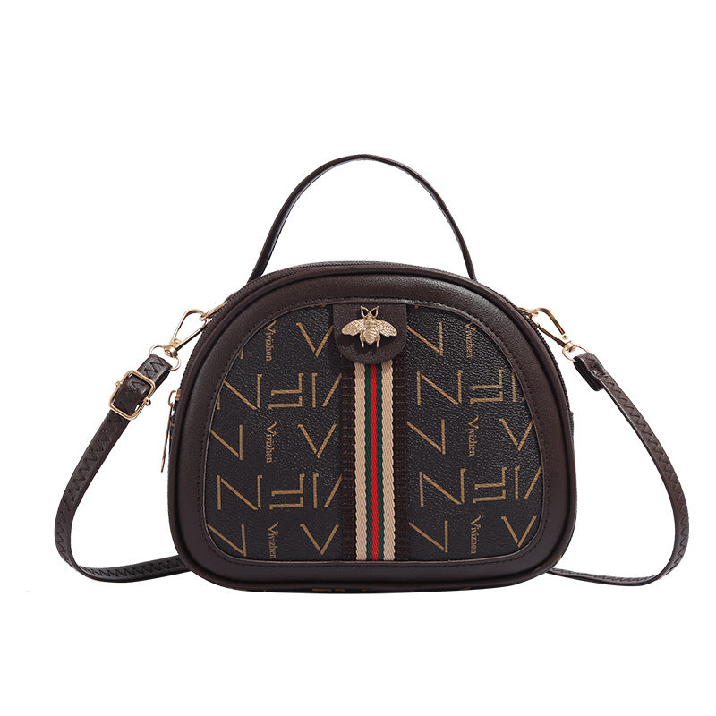 Women's Letter Printing Portable Bee Ribbon Fashion Shoulder Bags