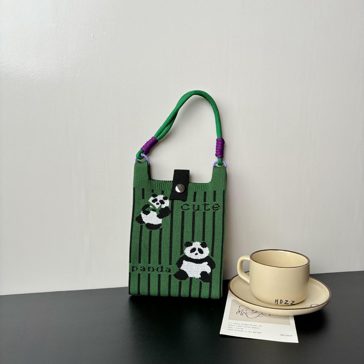 High-grade Mobile Cartoon Knitted Dopamine Color Phone Bags