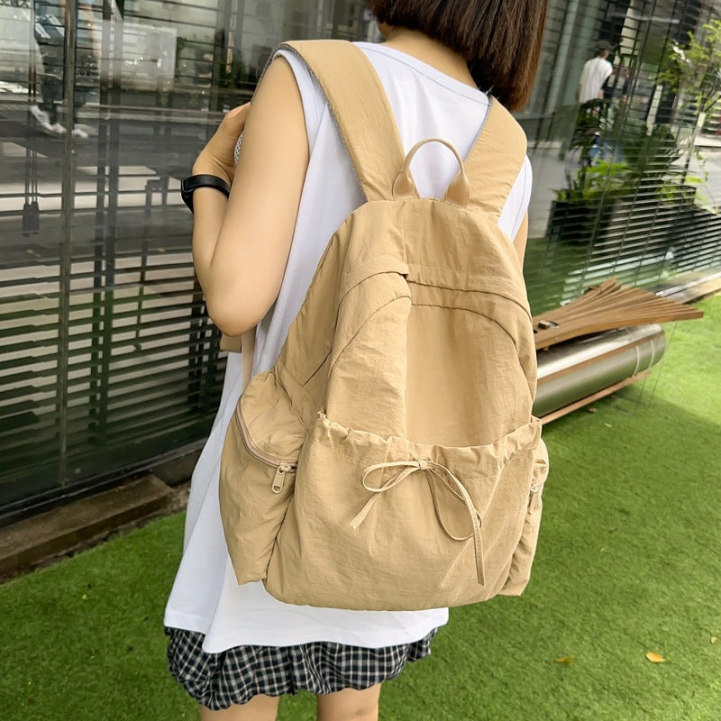 Women's Junior's Summer Fresh College Style Solid Backpacks