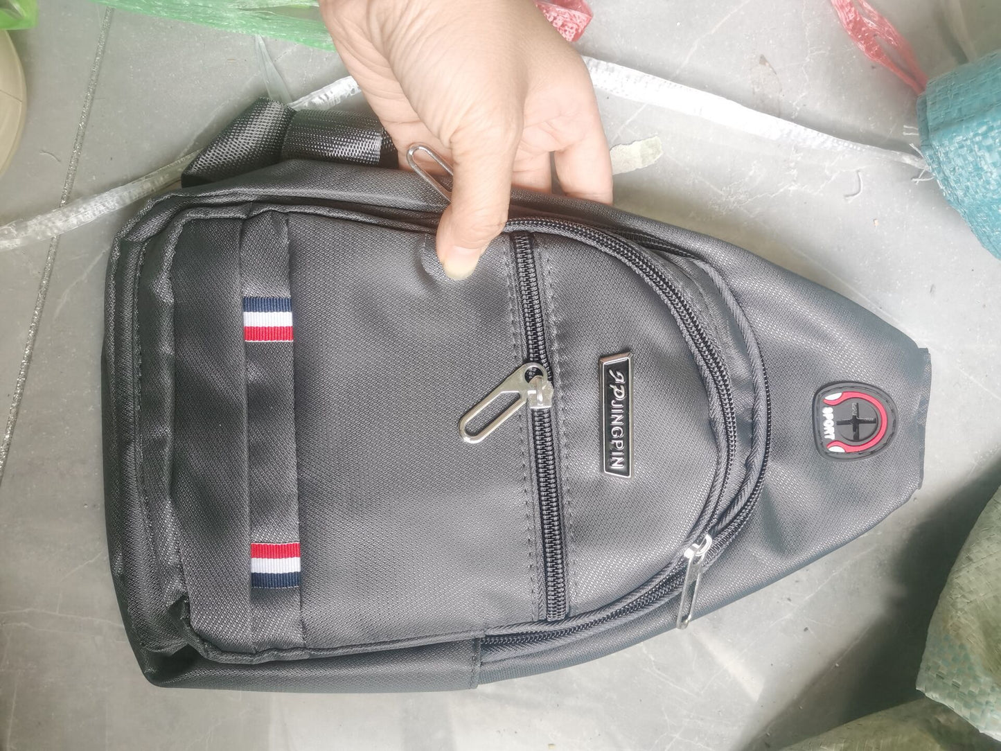 Men's One Zipper Oxford Woven Large Version Men's Chest Bags