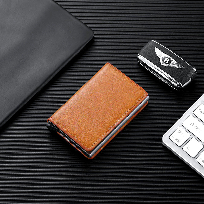 Women's & Men's & Metal Automatic Pop-up Cassette Refined Card Holder