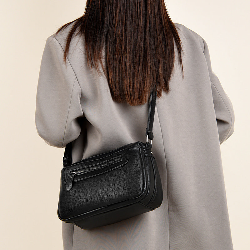 Women's Dumpling Soft Leather Fashion Mom Single Crossbody Bags
