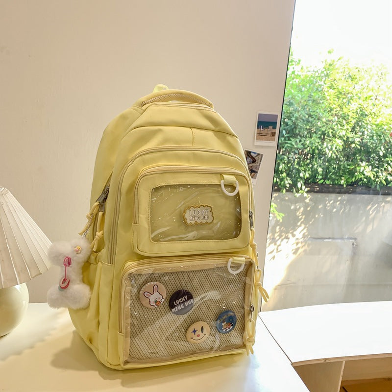 Large Capacity Female College Cute Versatile Transparent Backpacks