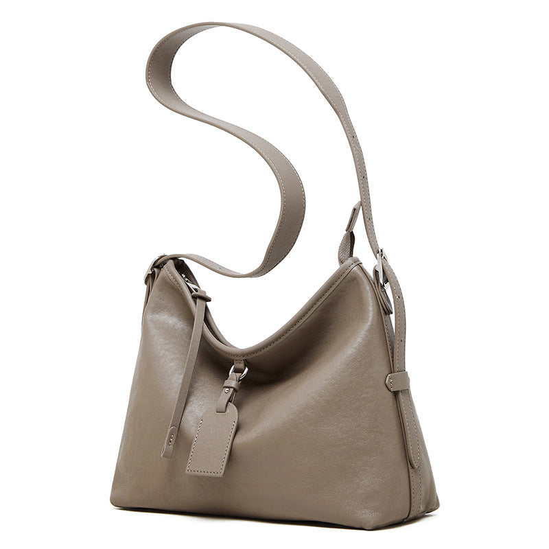 Women's Leather Idle Style First Layer Vegetable Crossbody Bags