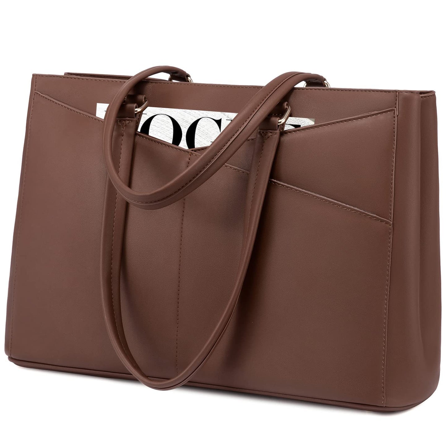 Classy Compartment Computer Work Single Solid Handbags