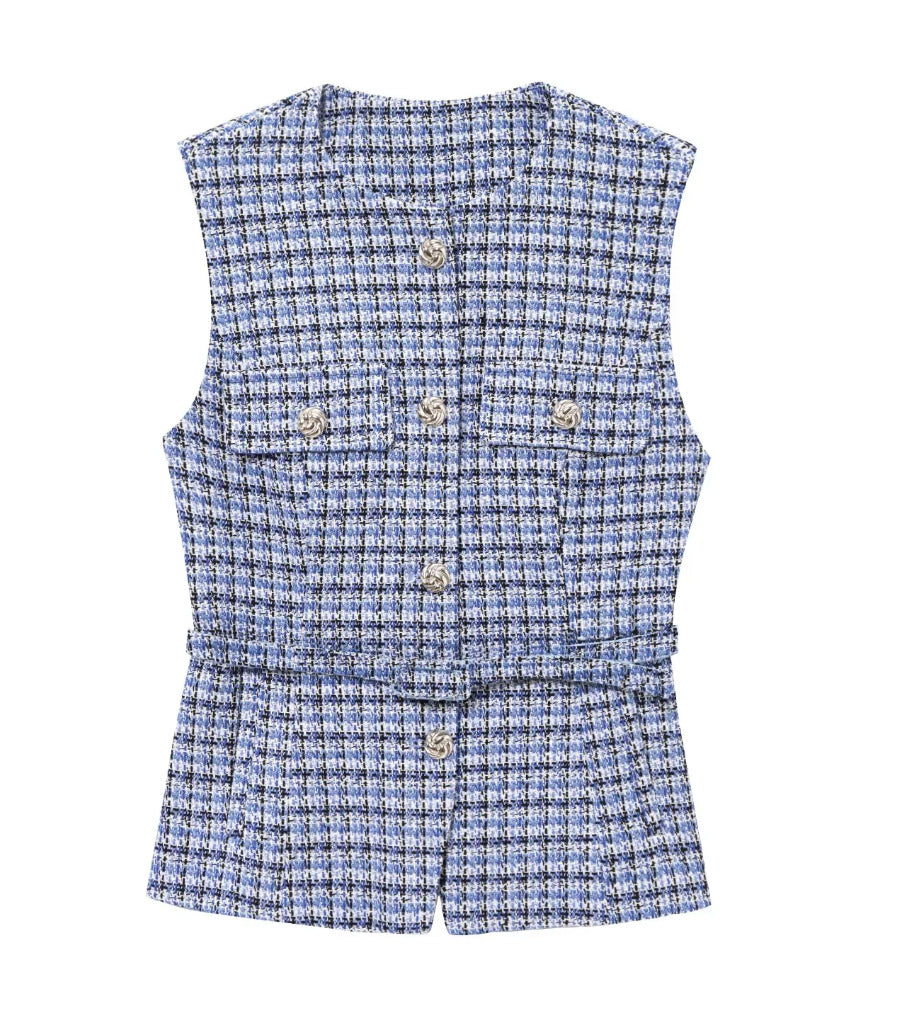 Women's With Belt Sequin Decorative Texture Tops