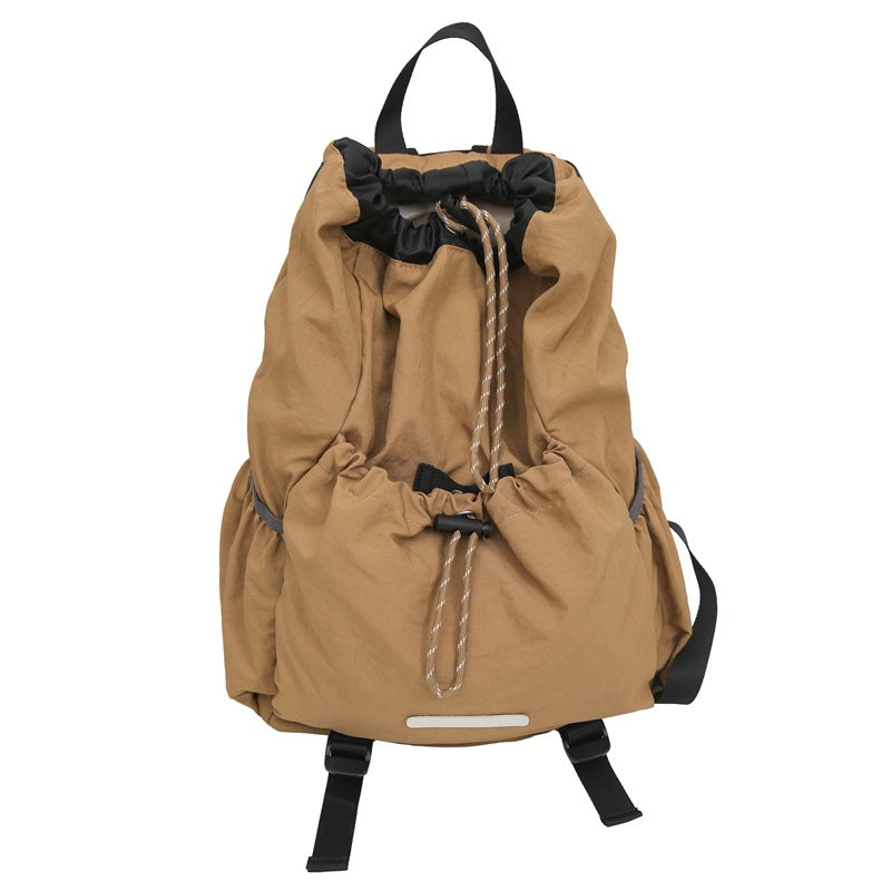 Men's Drawstring Nylon Unisex College Couple Backpacks