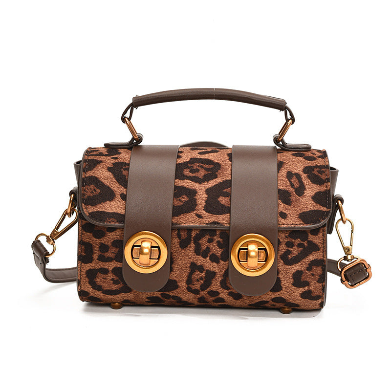 Niche Retro Fashion Plush Portable Boston Crossbody Bags