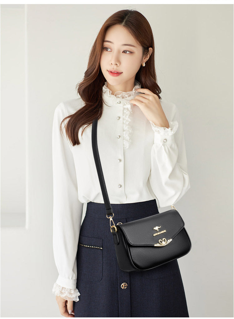 Women's Korean Style Mom Fashionable Textured Handbags