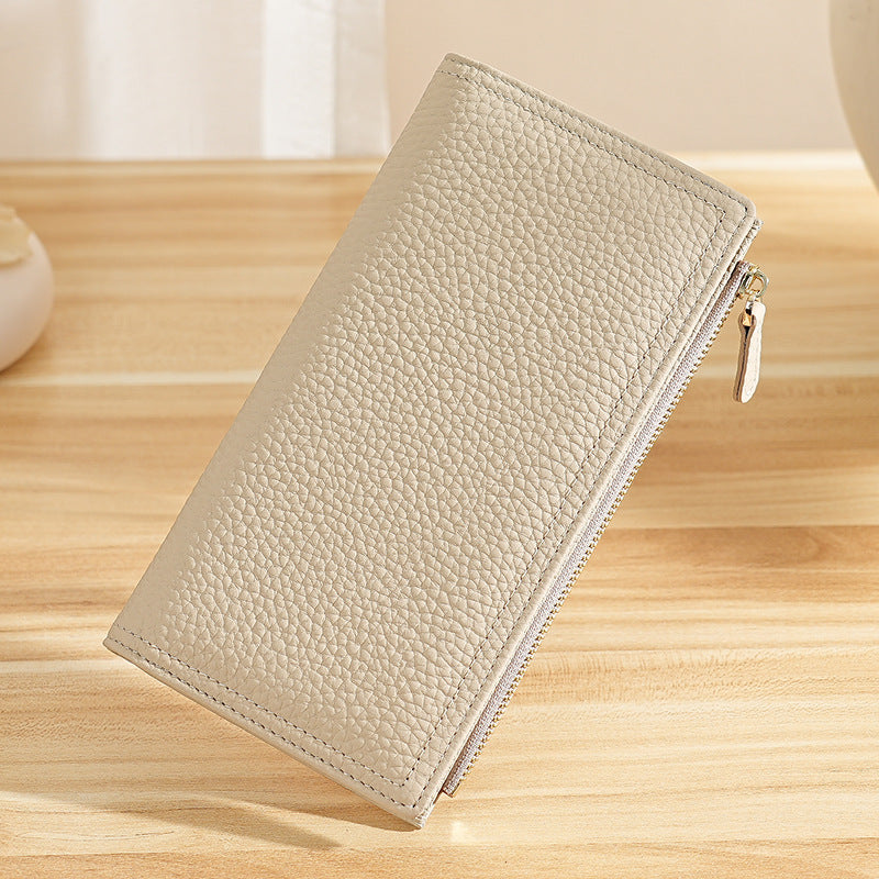 Litchi Pattern Leather Large Capacity Multiple Ladies Wallets