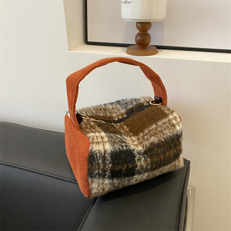 Plaid Fashion Today Popular Korean Pillow Shoulder Bags
