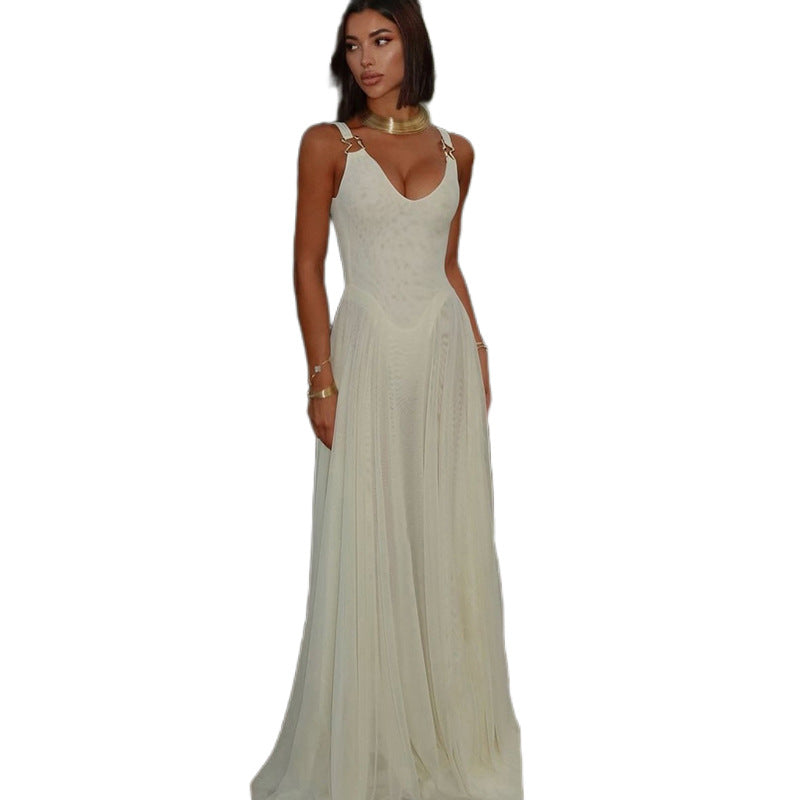 Spring Sexy Slim Backless Dress Temperament Dresses