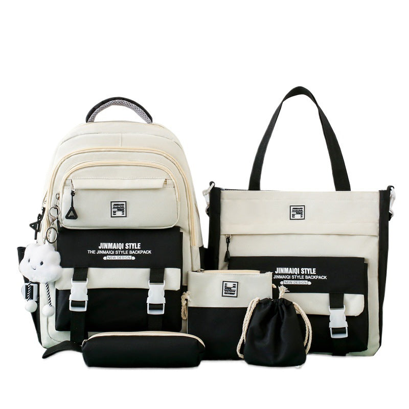 Match Sets Female Korean Style Mori Durable Large Capacity Middle School Students' Schoolbags