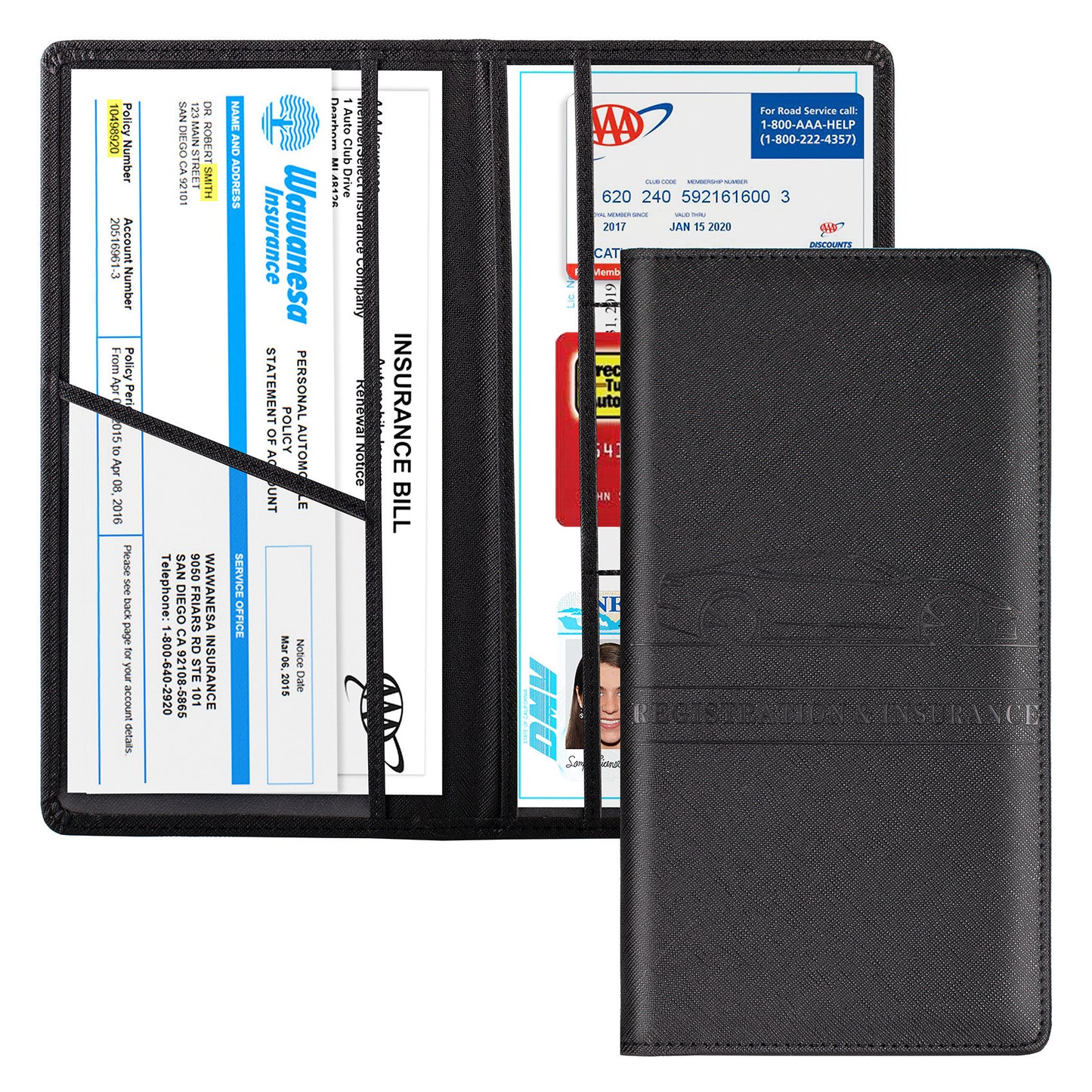 File Protective Sleeve Clip Storage Leather Id Package