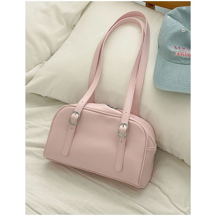 Women's Waxed Leather Underarm Leisure Large Capacity Shoulder Bags