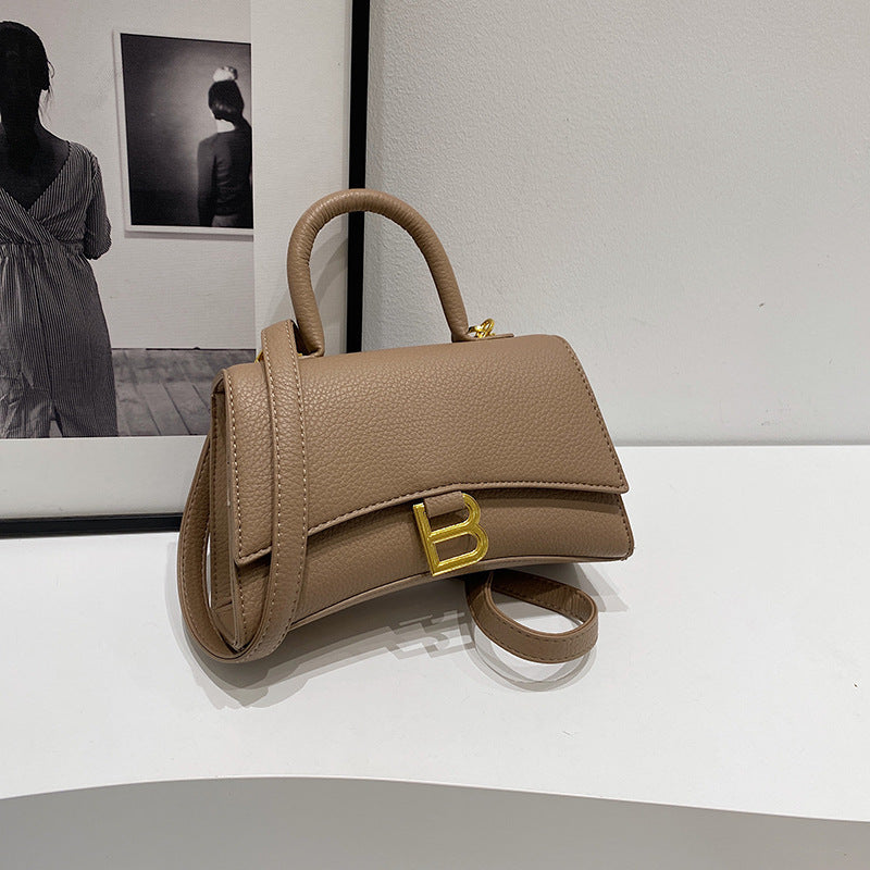 Women's Popular High-grade French Minority Hourglass Portable Shoulder Bags