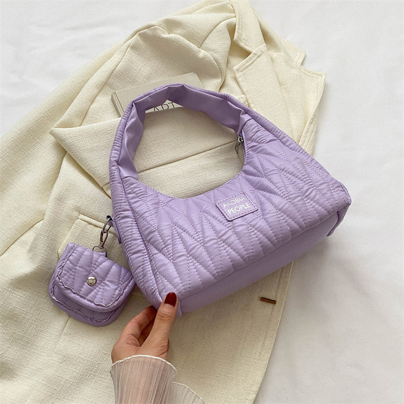 Female Summer Pure Color Trendy Underarm Bags