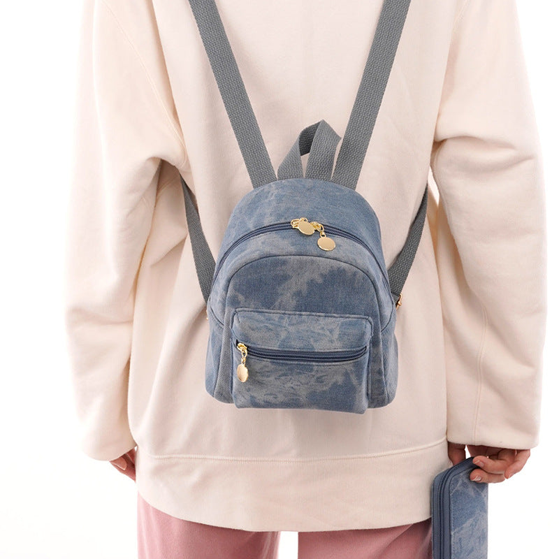 Women's Denim Large Capacity Female Mori Fresh Backpacks