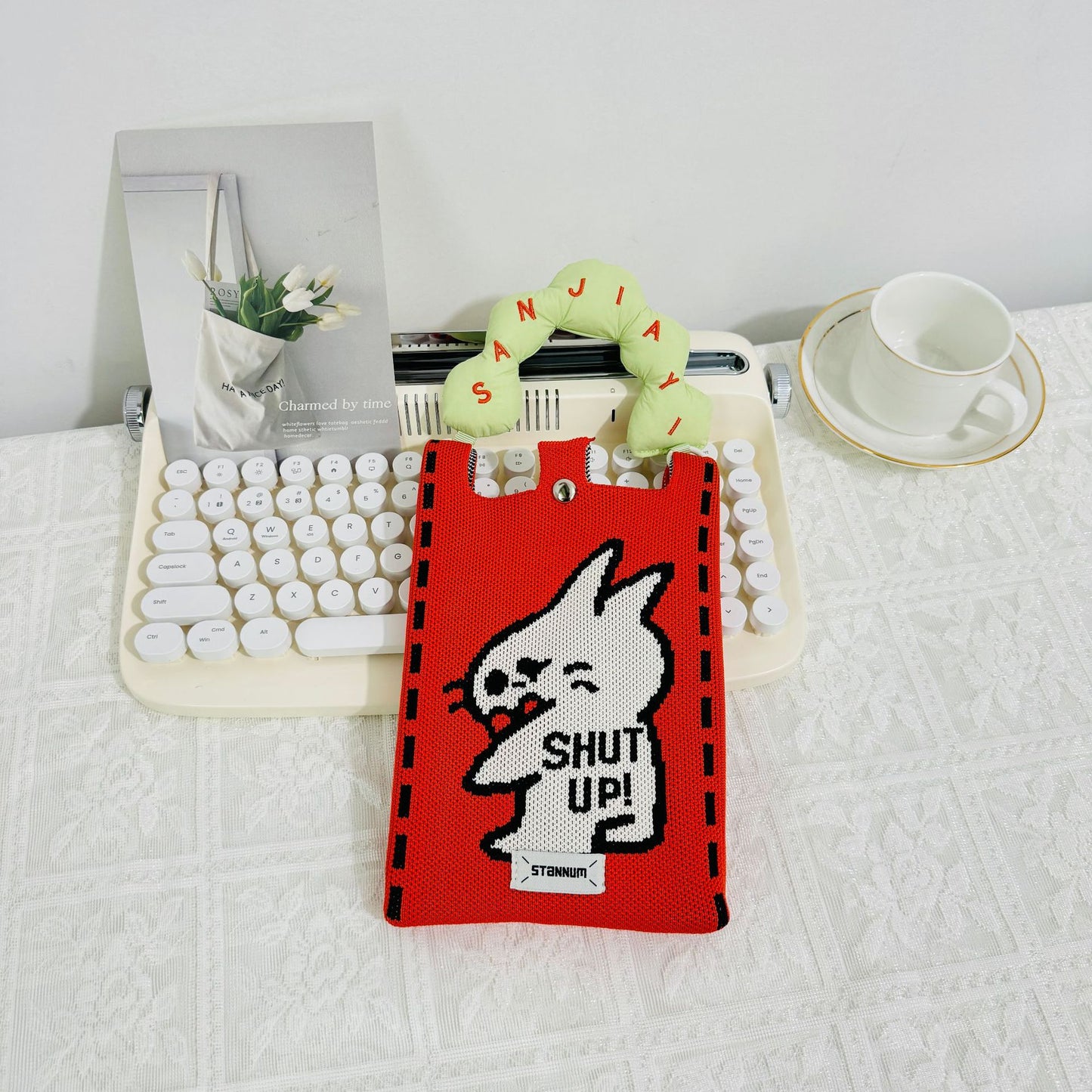 Creative Cute Cartoon Cat Knitted Mini Crossbody Bags