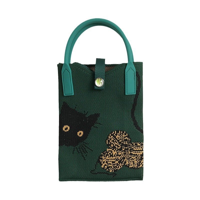 Women's Cute Cat Mini Korean Fashion Change Handbags