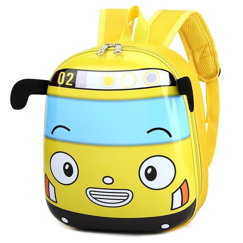 Boys Eggshell Car Cartoon Preschool Cute Kindergarten School Bags