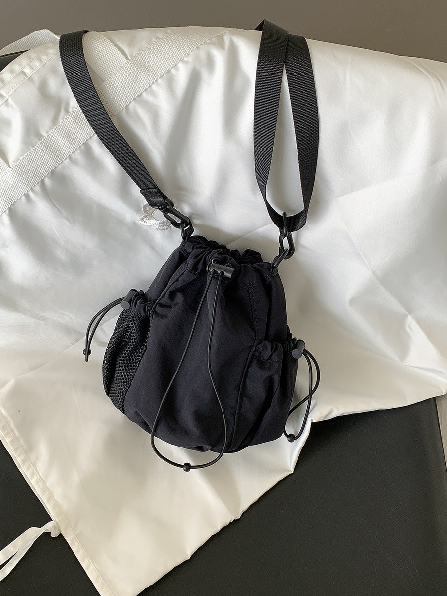 Drawstring Pleated Nylon Summer Female Niche Crossbody Bags