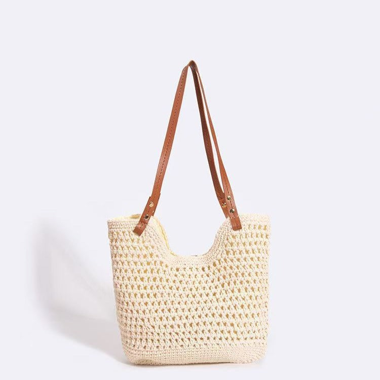 Women's Braided Seaside Beach Vacation Large Capacity Tote Bags