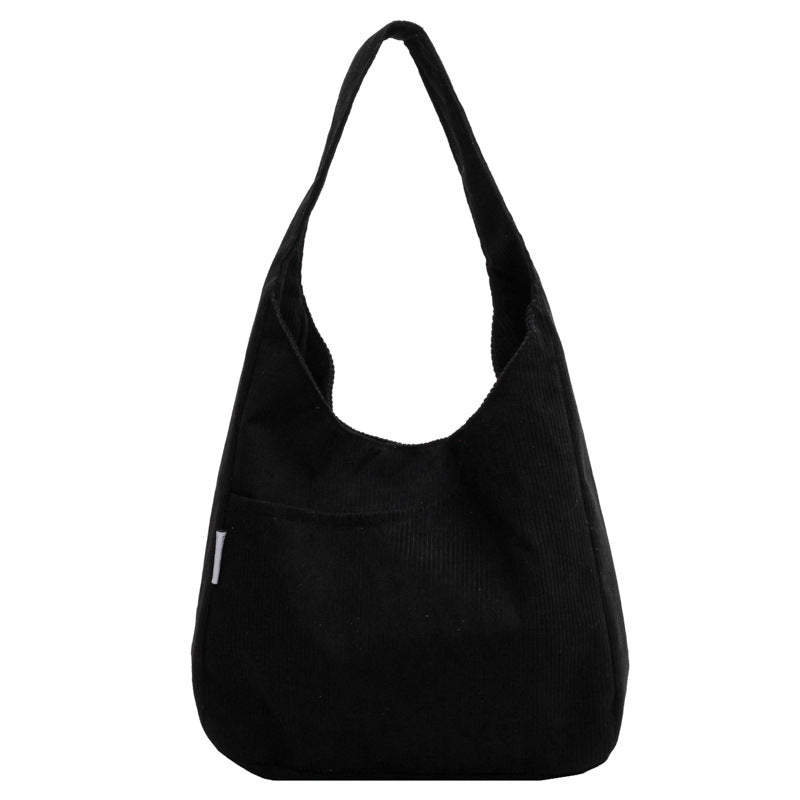 Women's Corduroy Large Capacity Korean Fashion Canvas Shoulder Bags