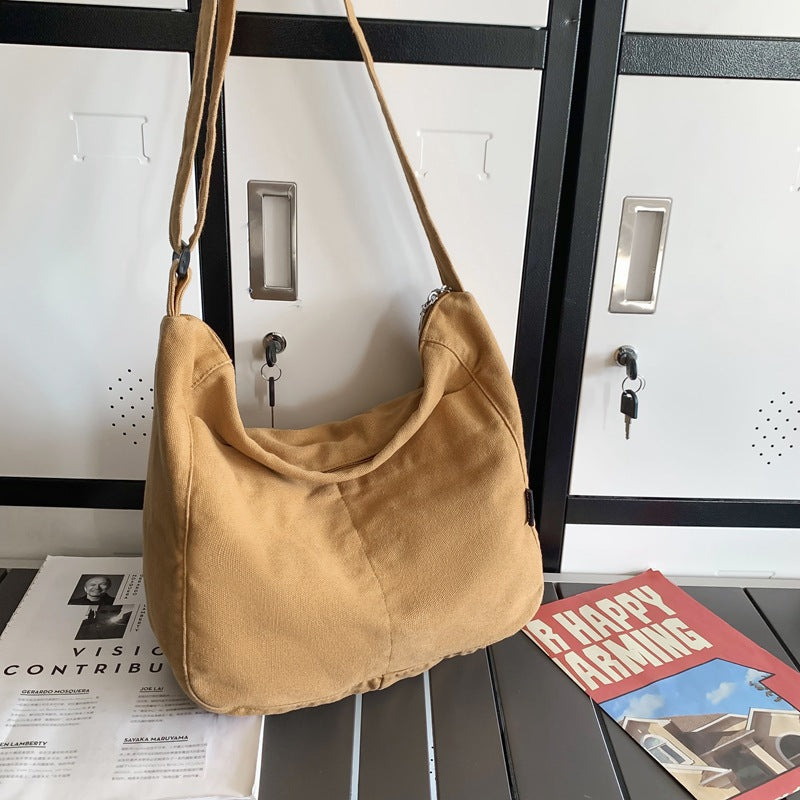 Women's & Men's & Large Capacity Canvas High College Crossbody Bags