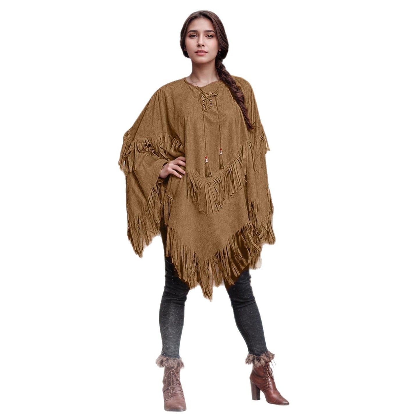 Tassel Long Sleeve Bohemian Ethnic Style Vests