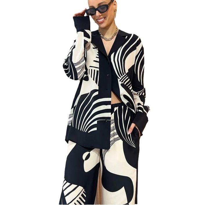 Summer Fashion Iti Casual Temperament Printed Suits