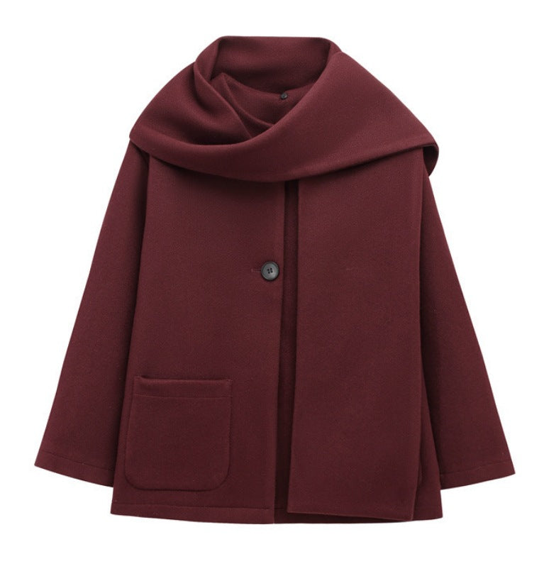 Fashion Round Neck Solid Color Blended Knitwear