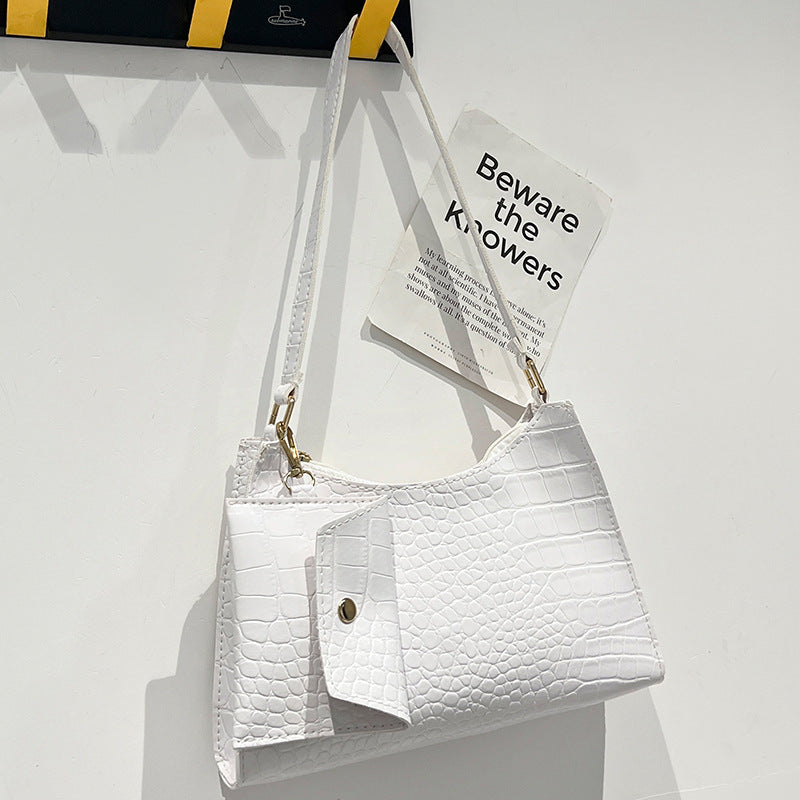 Women's Fashion Stone Pattern Underarm Simple Mobile Armpit Bags