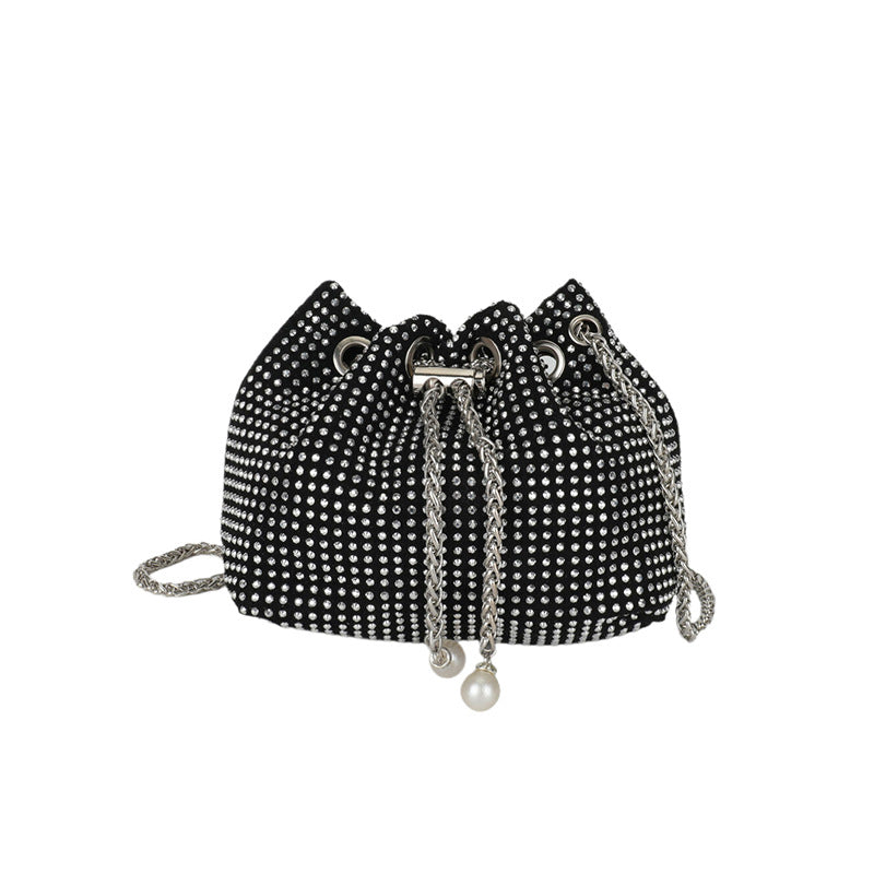 Pearl Chain Korean Style Tassel Shiny Crossbody Bags