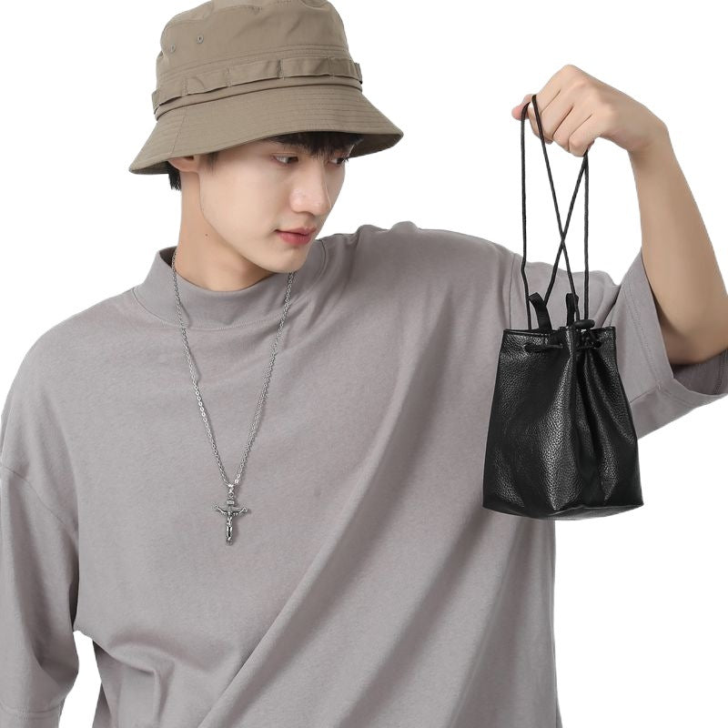 Men's Elegant Pannier Mini Earphone Cell Men's Messenger Bags
